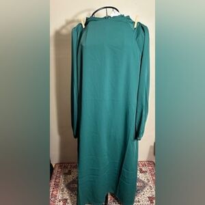 NEW  size small womens green long sleeved pretty casual career dress